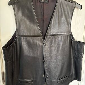 Black Leather Vest
